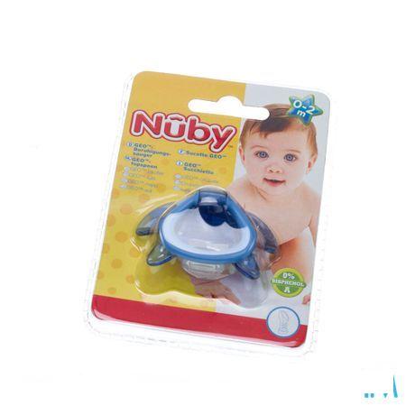 Nuby Fopspeen Tritan Geo Silicoon Ortho 0-2m  -  New Valmar