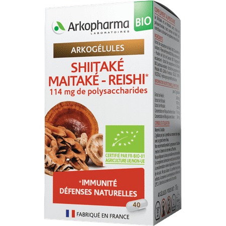 Arkogelules Shiitake Maitake Reishi Bio Caps 40