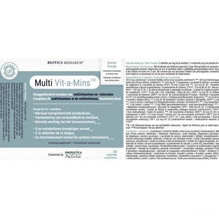 Multi Vit-a-Mins 60 comprimés  -  Energetica Natura