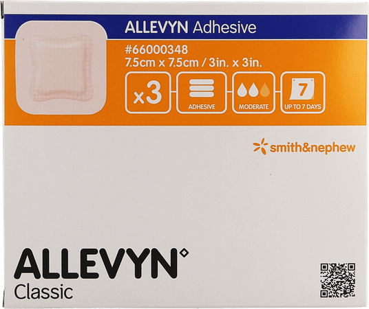 Allevyn Adhesive Pansement Hydrocel. 7,5x 7,5cm 3 66000348  -  Smith Nephew