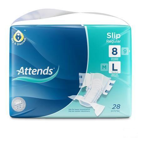 Attends Slip Regular Plus 8L 1X28  -  Attends