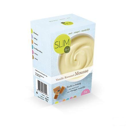 Slimdiet Vanille Karamel Mousse Zakje 5x25 gr  -  Slimdiet Bv