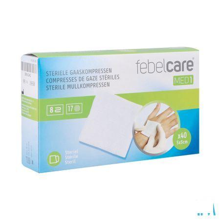 Febelcare Compresse Gaze Sterile 5,0x 5,0cm 40x1