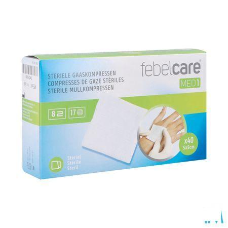 Febelcare Gaaskompres Steriel 5,0x 5,0cm 40x1
