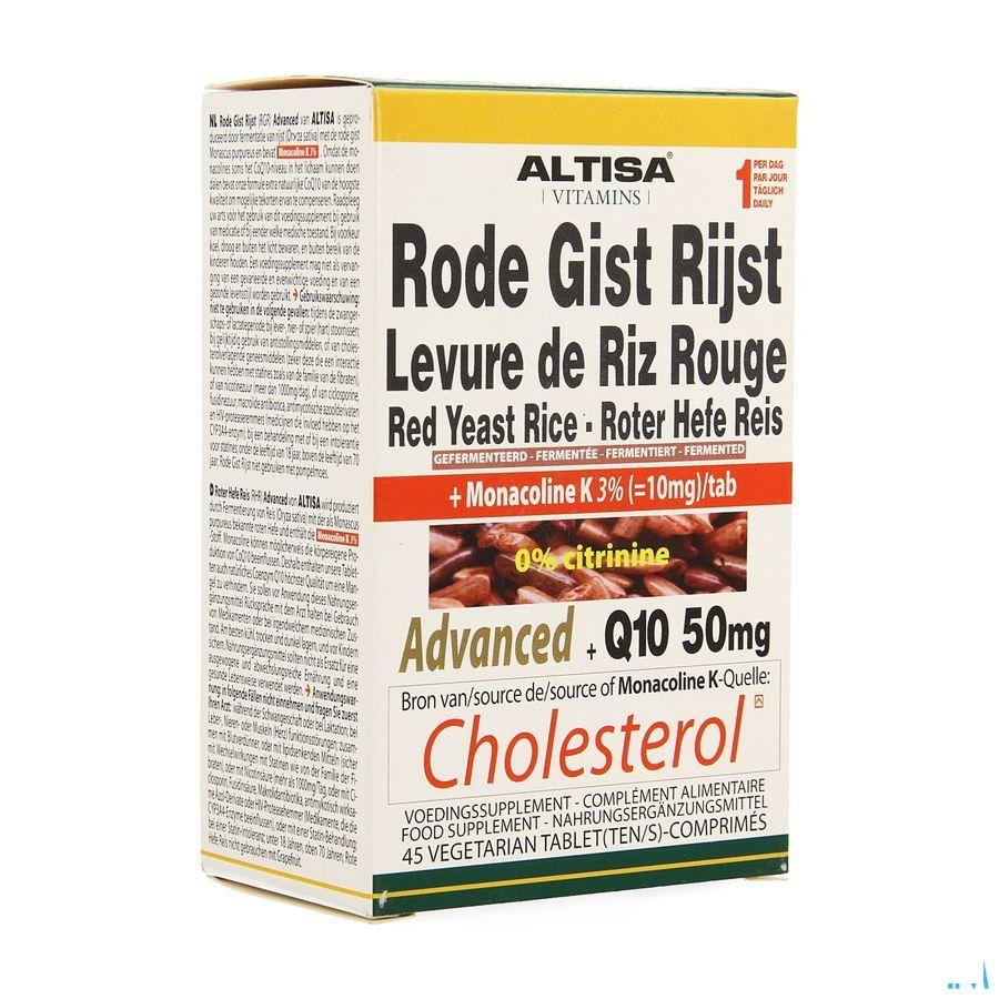 Altisa Levure Riz Rge Adv.complex + q10 Natur Comprimes 45  -  Dieximport
