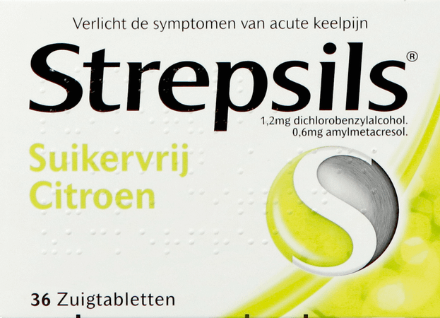 Strepsils Suikervrij Citroen Past 36