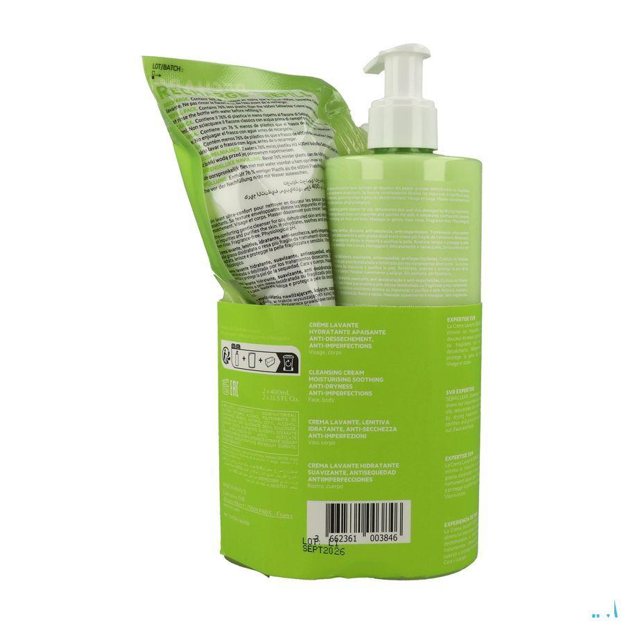 Svr Sebiaclear Reinigingscreme 400 ml +Refill 400 ml