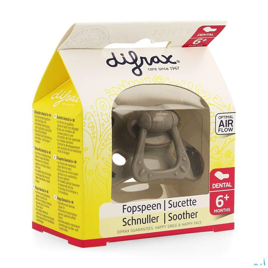 Difrax Fopspeen Sil Dental + ring + 6m 800  -  Difrax