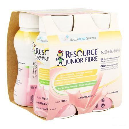 Resource Junior Fibre Aardbei 4x200 ml  -  Nestle