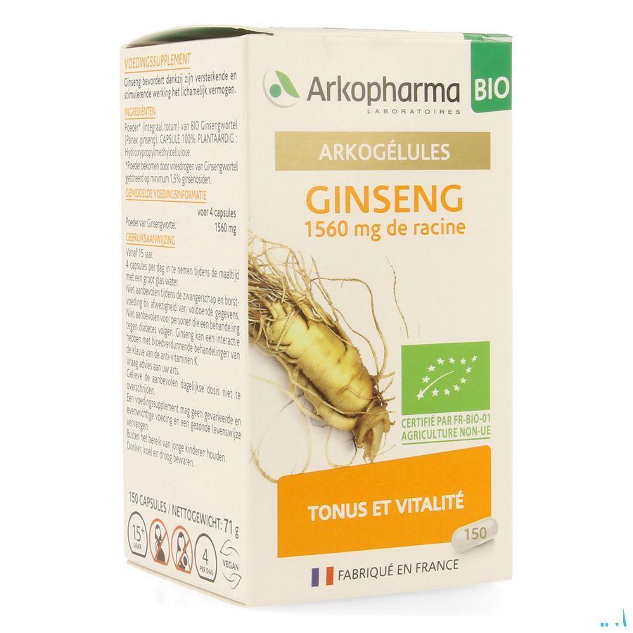 Arkogelules Ginseng Bio Caps 150  -  Arkopharma