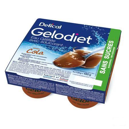 Gelodiet Gelwater Zoetstof Cola Pot 4x120 gr  -  Bs Nutrition