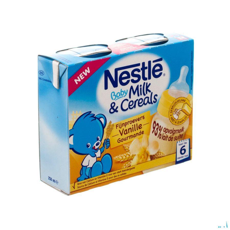Nestle Baby Milk & cereal Rijst Vanille 2x250 ml  -  Nestle