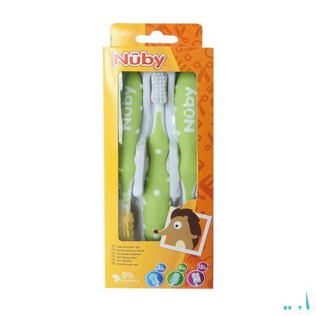 Nuby Tandenborstelset 3 Stuks 3m +   -  New Valmar