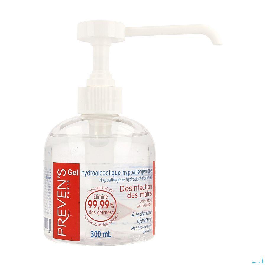 Preven's Gel Mains Hydro Alcool. Flacon 300 ml + Pompe