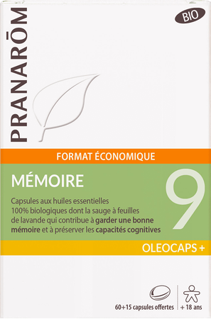 Oleocaps+ Bio 9 Geheugen Maxi Caps 75  -  Pranarom