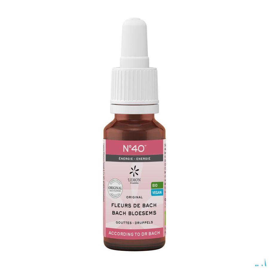 Fleurs De Bach Bio N40 Gouttes Energie 20 ml  -  Eureka Pharma