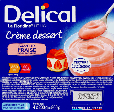 Delical Creme Dessert La Floridine Fraise 4 x 200 gr