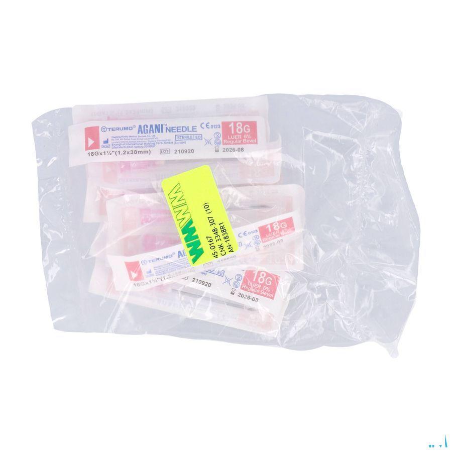 Terumo Aiguille Agani 18g 1 1/2 Rb Rose 10  -  Terumo Europe