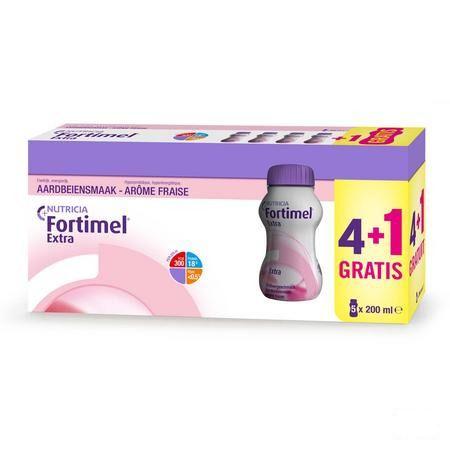 Fortimel Extra Aardbei Limited Edition 5x200 ml  -  Nutricia