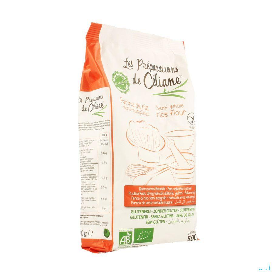 Celiane Rijstbloem Semi-volkoren Bio 500 gr 4074  -  Revogan