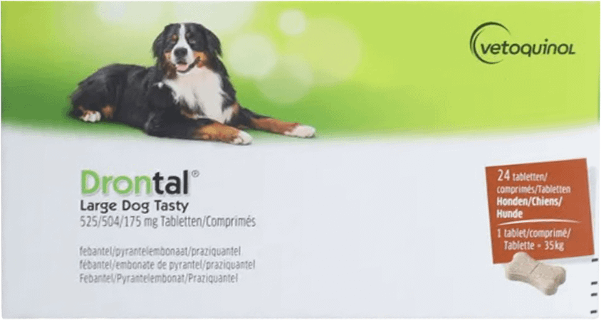 Drontal Large Dog Tasty 525/504/175 mg Tabletten 24