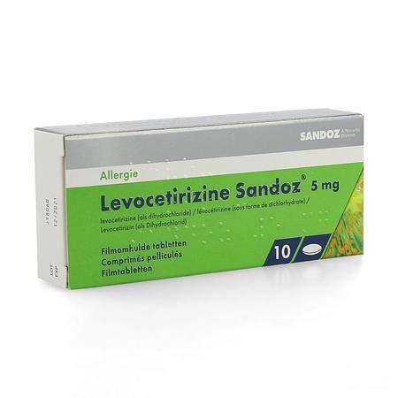 Levocetirizine Sandoz 5 mg Tabletten Enrob. 10 X 5 mg
