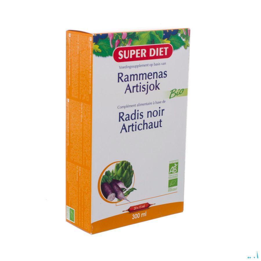 Super Diet Rammenas-artisjok Bio Ampullen 20x15 ml  -  Superdiet Laboratoires
