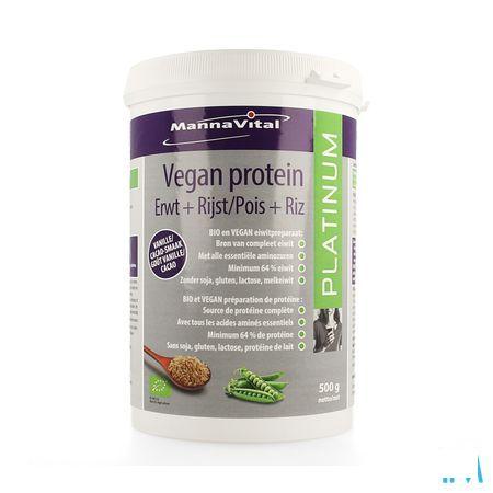 Mannavital Vegan Protein Pois + Riz 500 gr