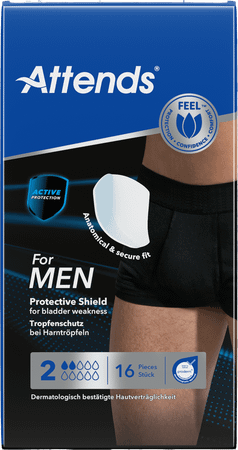 Attends For Men Shield 2 Incontinentie Inleg 16