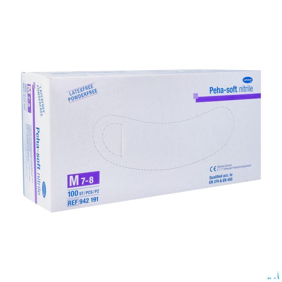 Pehasoft Nitrile  Handschoenen medium  100 stuks  -  Hartmann