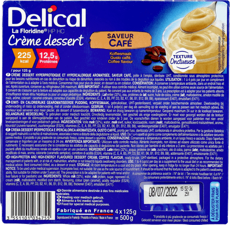 Delical Creme Dessert La Floridine Koffie 4X125 g  -  Bs Nutrition