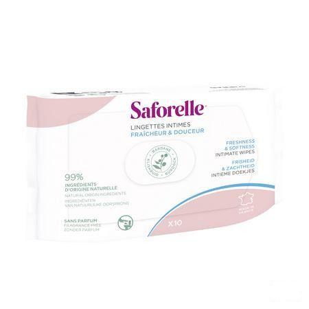 Saforelle Lingettes Flushable Pocket 10