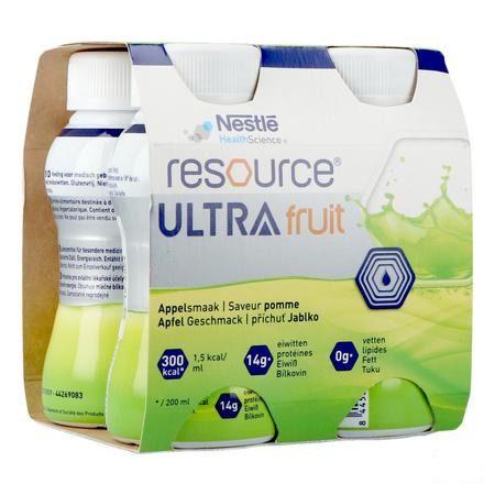 Resource Ultra Fruit Saveur Pomme 4X200 ml
