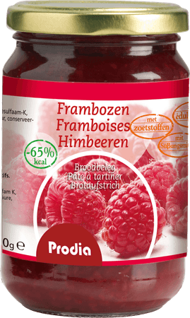 Prodia Broodbeleg Framboos + Maltitol 300 gr 6190  -  Revogan