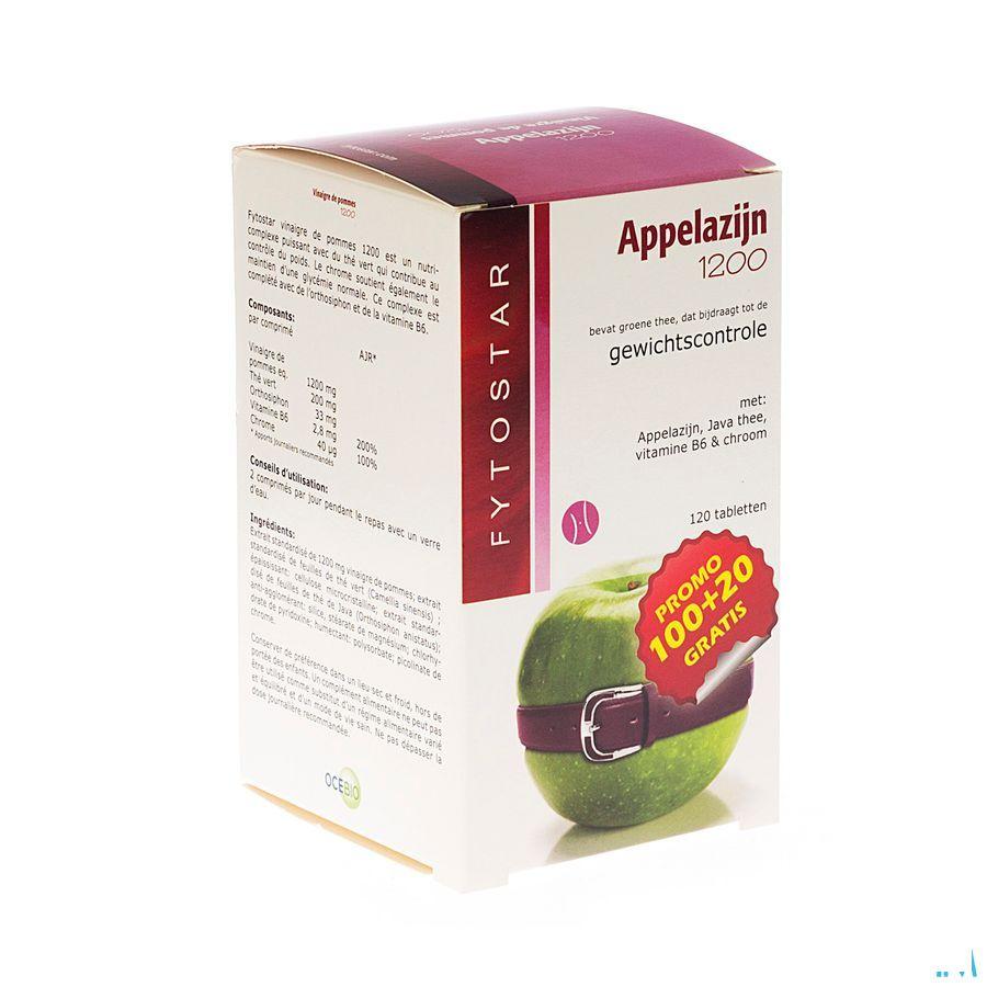 Fytostar Vinaigre 1200 Maxi Comprimes 120  -  Ocebio