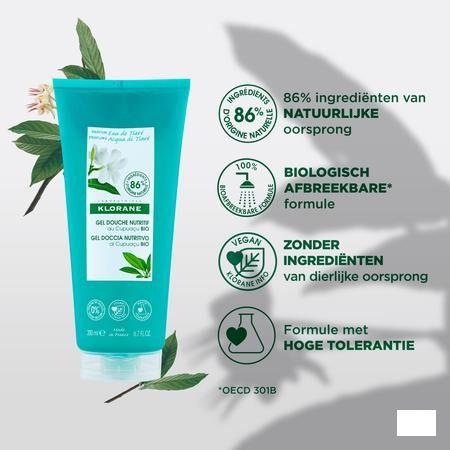 Klorane Lichaam Douchegel Water Tiare 200 ml