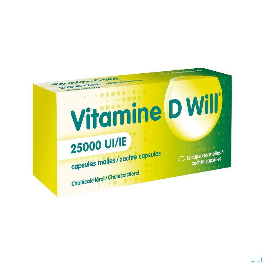 Vitamine D Will 25000Ui Caps Molle 12  -  Will Pharma
