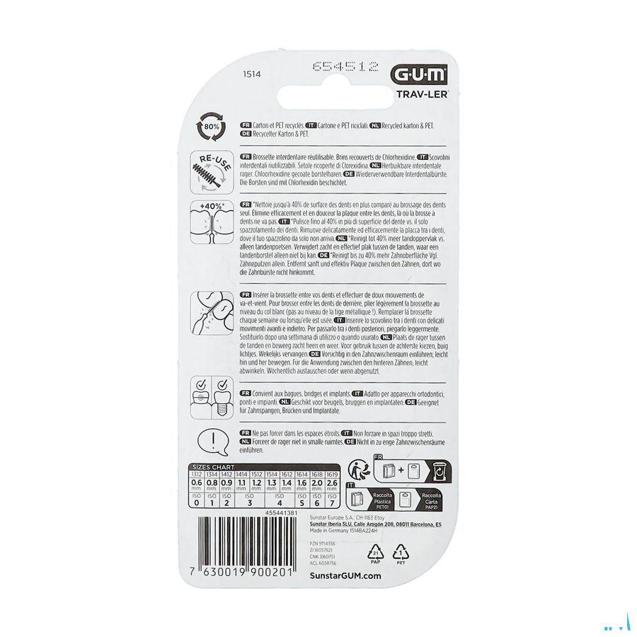 Gum Trav-ler Interdent.borsteltje 1,3mm 6 1514m6
