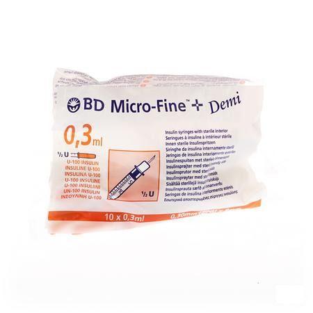 Bd Microfine+ Ins.Sp Demi 0,3  ml 30G 8Mm 10 324826