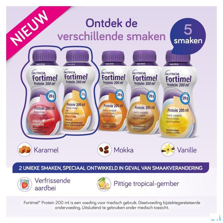 Fortimel Protein 200 ml Aardbei Verfrissend 4X200 ml  -  Nutricia