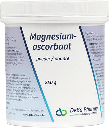 Magnesiumascorbaat Poeder 250 gr  -  Deba Pharma