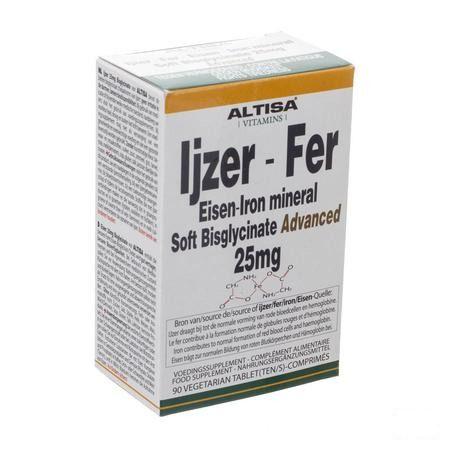 Altisa Fer Bisglycinate 25 mg Comprimes 90  -  Dieximport