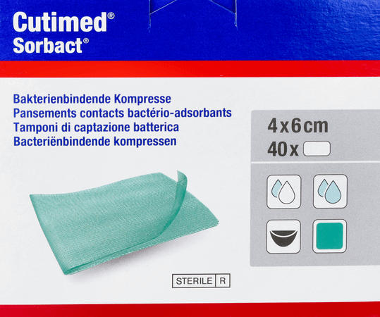Cutimed Sorbact Cp 4X 6Cm 40 7216400