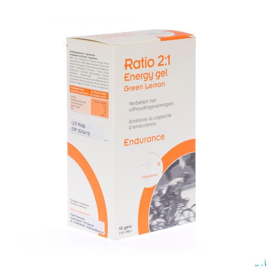 Trisportpharma Ratio 2:1 Energygel Gr. Lem. 10x50 gr  -  Trisport Pharma