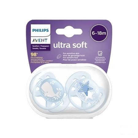 Philips Avent Fopspeen 6M+ Soft Boy  -  Bomedys