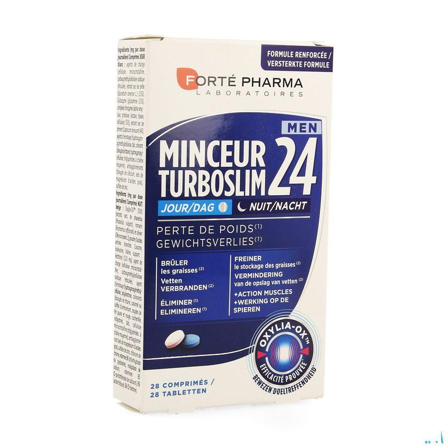 Turboslim 24 Dag/nacht Men Tabletten 1x28  -  Forte Pharma