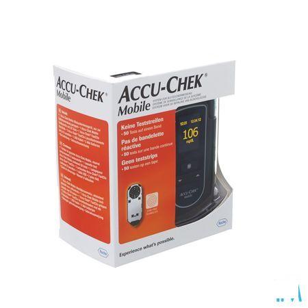 Accu Chek Mobile Startkit (50tests + meter + prikker) Belgie-mg/dl  -  Roche Diagnostics