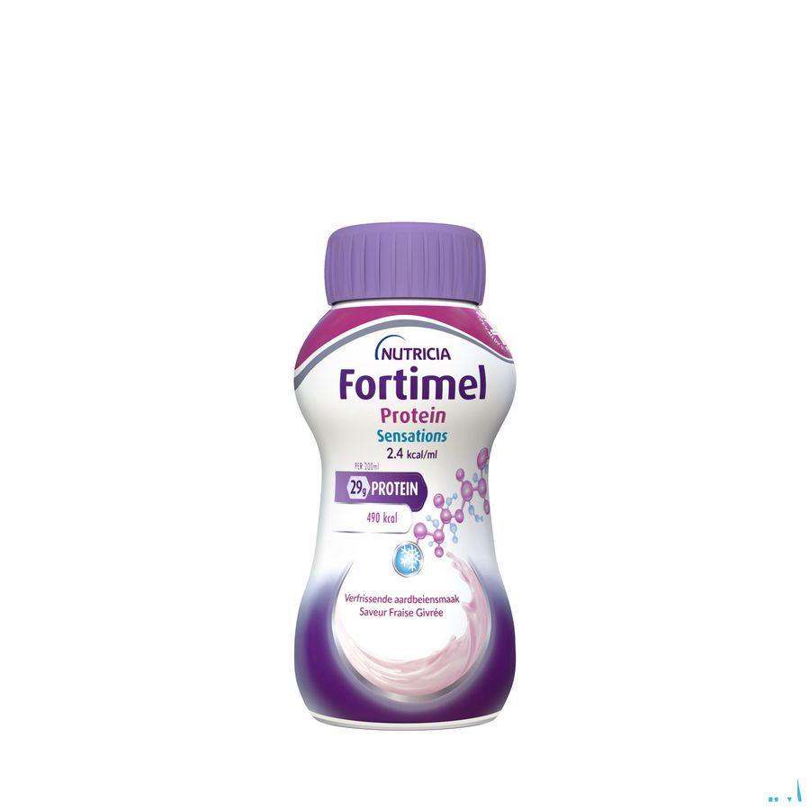 Fortimel Protein 2.4Kcal Verfriss Aardbei 4 x 200 ml