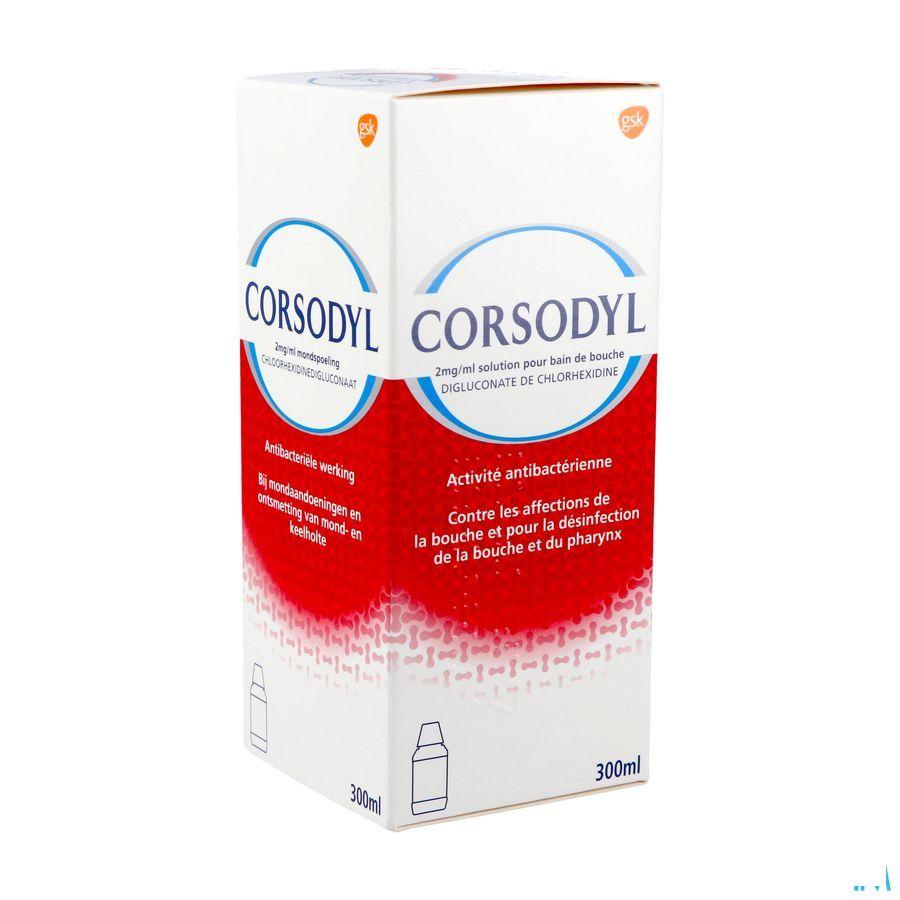 Corsodyl 2Mg/ml Mondspoeling Oplossing 300 ml