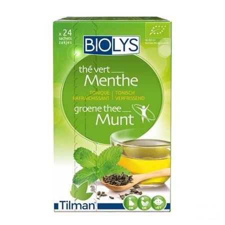 Biolys Groene Thee Munt Zakje 24  -  Tilman